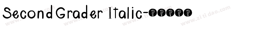 SecondGrader Italic字体转换